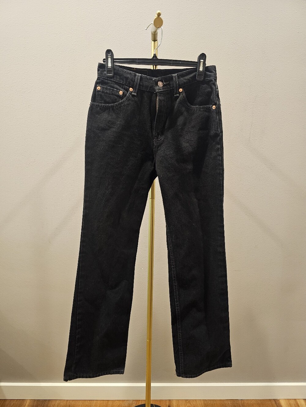 Vintage Levis Mid Rise 517 Bootcut Jeans In Black